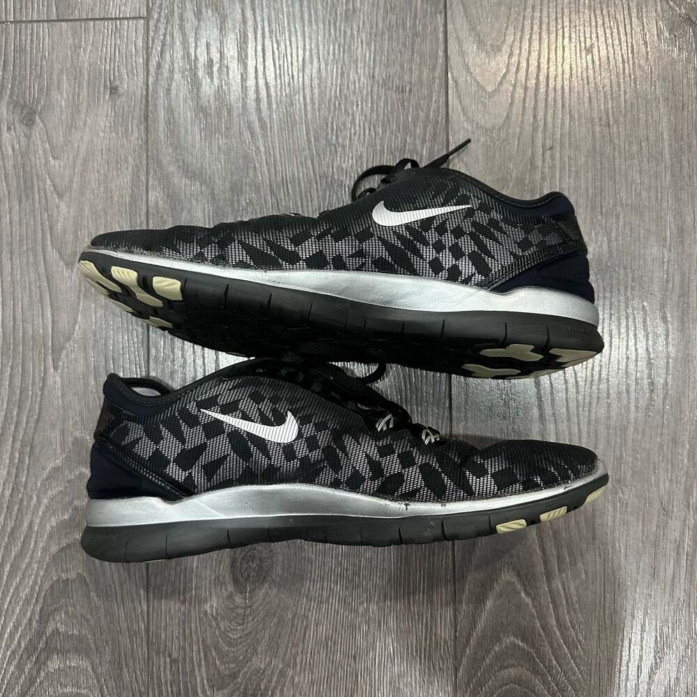 NIKE Free TR Fit 5 Running Black Silver Training Shoes (Size 10) 806277-001